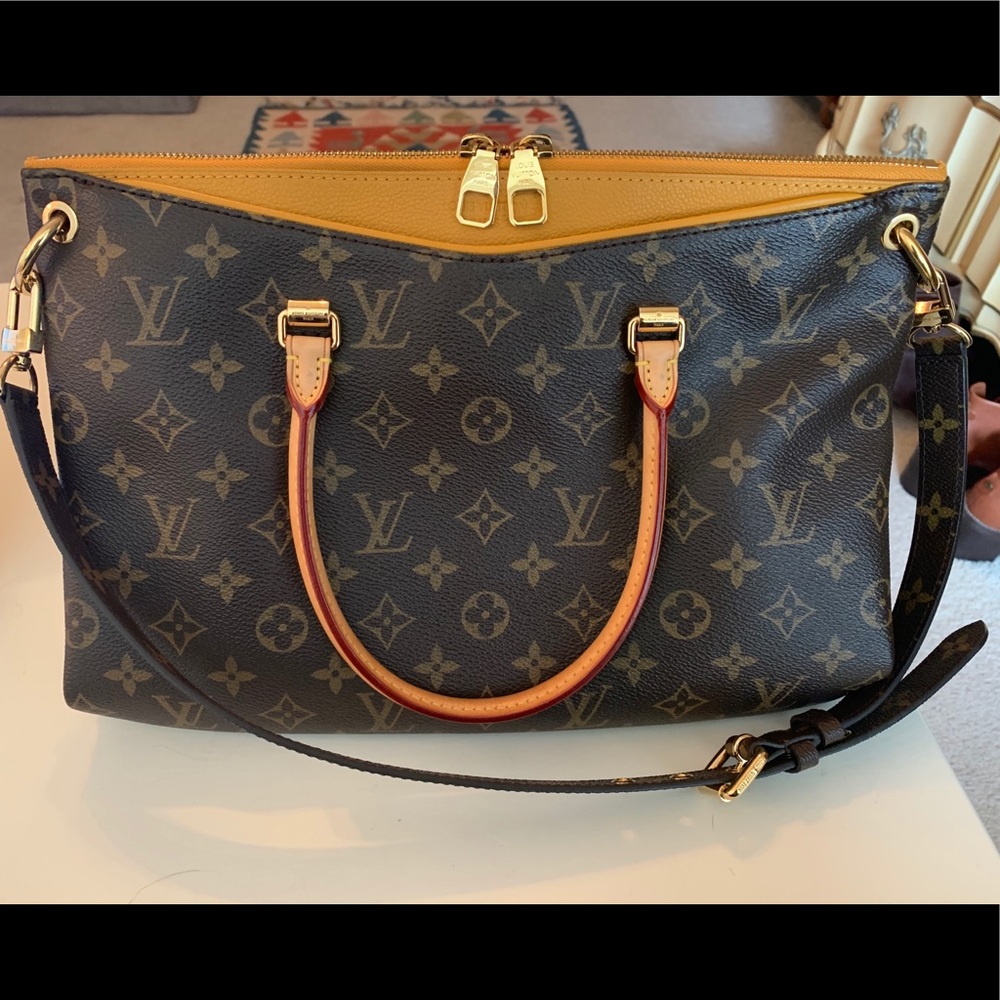 Louis Vuitton Pallas Saffron Bag - Made in France